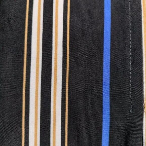 NWT Cocomo Plus Size 2X Black Multi Color Stripe Print Pintuck Short Sleeve Top - Picture 5 of 7